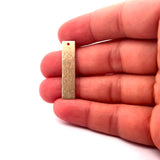 Stamping Blank Bar (Rectangular) Gold Finish, Silver Plated or Copper, Charms/Pendents | Purity Beads