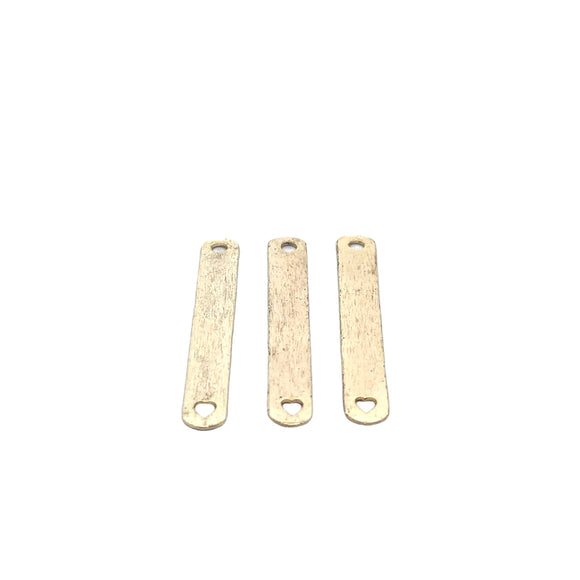 Stamping Bars with Hearts (Gold Finished/Silver Plated,Gunmetal Bar) | Purity Beads