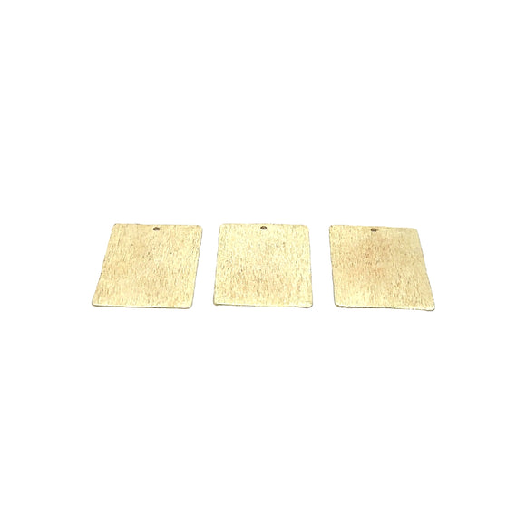 Gold Finish And Silver Plated Stamping Bar/Rectangular Charms/Pendent in two colors  Brushed Finish, Size: 30mmX22mm