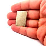 Gold Finish And Silver Plated Stamping Bar/Rectangular Charms/Pendent in two colors  Brushed Finish, Size: 30mmX22mm