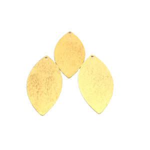 Marquis Shaped Charm (Gold Finished/Silver Plated)   G#667 | Purity Beads