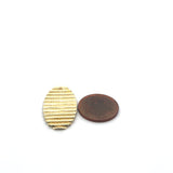 A Pack of 10 pcs. Gold finish And Silver plated, Brushed Finish Oval Shaped Components. Size: 29mmX15mm