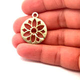 Beautiful Pendant (Louts/Chakra Shaped) (Gold Finish/Silver Plated) | Purity Beads.