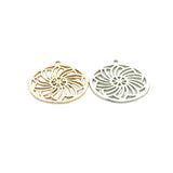 Round Pendent/Charm (Gold Plated/Silver Plated) | Purity Beads