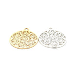 Fancy Pendent/Charm Silver Plated or Gold Finish Fancy Pendent, E-coated, Jewelry Component. | Purity Beads.