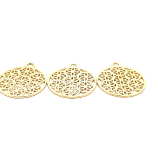 Fancy Pendent/Charm Silver Plated or Gold Finish Fancy Pendent, E-coated, Jewelry Component. | Purity Beads.