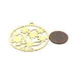 Pendant, Jewelry Components Gold Finish, E-coated, Brushed Finish, Copper Findings, PENDENT #G462 | Purity Beads