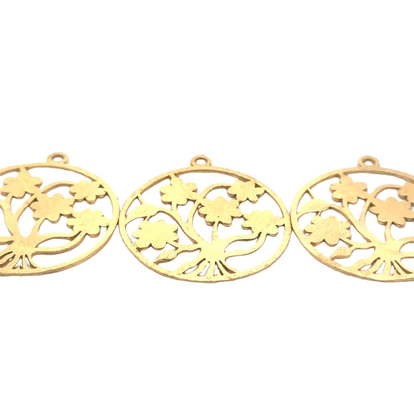 Pendant, Jewelry Components Gold Finish, E-coated, Brushed Finish, Copper Findings, PENDENT #G462 | Purity Beads