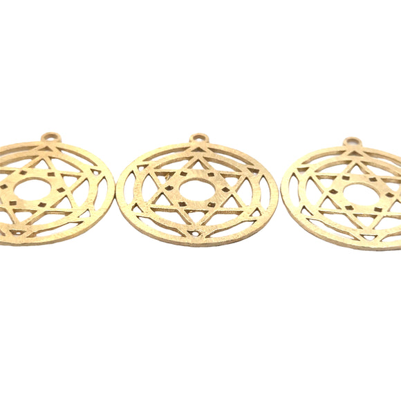 Chakra Shaped Finding(Gold Finished/Silver Plated) | Purity Beads