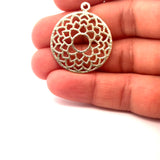 Flower Shaped Pendant (Gold Finished/Silver Plated) | Purity Beads