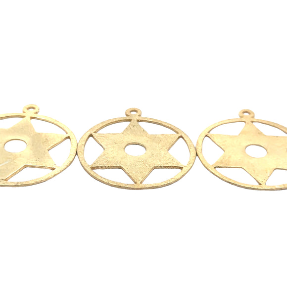 Circle with Star (Gold Finished/Silver Plated) | Purity Beads