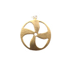 Wheel Shaped Pendant (Gold Finished/Silver Plated) | Purity Beads