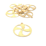 Wheel Shaped Pendant (Gold Finished/Silver Plated) | Purity Beads