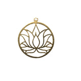 Lotus Charm/Findings Copper Finding Gold Finished/Silver Plated, Gunmetal.