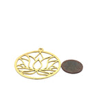 Lotus Charm/Findings Copper Finding Gold Finished/Silver Plated, Gunmetal.