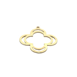 Double Quatrefoils, Clovers (Gold Finished/Silver Plated) | Purity Beads