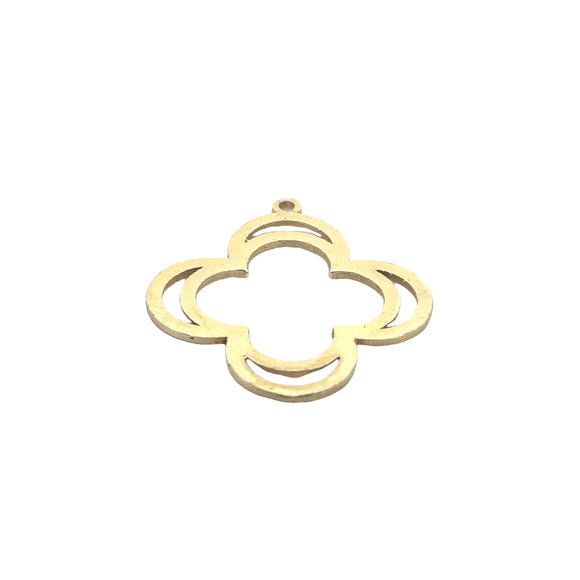 Double Quatrefoils, Clovers (Gold Finished/Silver Plated) | Purity Beads