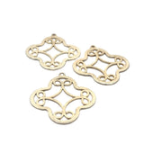 Scrollwork Quatrefoil Shaped Findings (Gold Finished/Silver Plated) Gold Finish #465