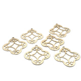 Scrollwork Quatrefoil Shaped Findings (Gold Finished/Silver Plated) Gold Finish #465