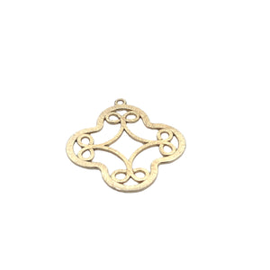 Scrollwork Quatrefoil Shaped Findings (Gold Finished/Silver Plated) Gold Finish #465