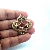 Scrollwork Quatrefoil Shaped Findings (Gold Finished/Silver Plated) Gold Finish #465