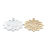 5 Pcs Gold Finish And Silver Plated  Fancy Designer Charm/Pendent , E-coated, Handmade, "35mmX31mm".