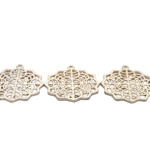 Fancy Pendent/Charm Gold Finish, Silver Plated or Copper -  E-coated, Brushed Finish. | Purity Beads