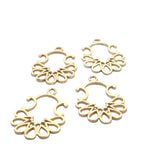 A Pack of  15 Pcs.  Gold Finish ,Silver Plated , E-coated, Brushed  Finished  Findings Size :28mmX20mm