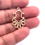 A Pack of  15 Pcs.  Gold Finish ,Silver Plated , E-coated, Brushed  Finished  Findings Size :28mmX20mm