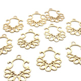 A Pack of  15 Pcs.  Gold Finish ,Silver Plated , E-coated, Brushed  Finished  Findings Size :28mmX20mm