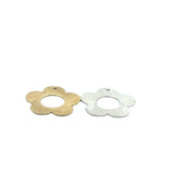 Findings Gold Finish And Silver Plated Brushed Finish, E-coated, one hole, Copper/Brass Findings. | Purity Beads