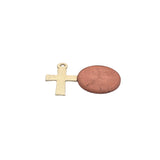 15 Pcs. Gold Finish And Silver Plated  Cross Pendant, E-coated, Brushed Finish, Handmade Components/findings "23 X13mm"