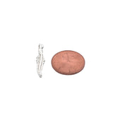 Leaf Charm, Silver Plated, Leaf Charm E-coated, Brushed Finish, Components | Purity Beads