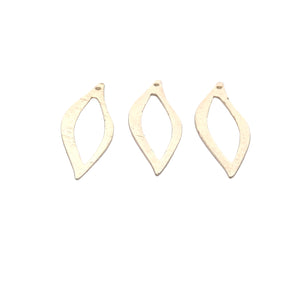 Stylized Leaf Charm (Gold Plated/Silver Plated) | Purity Beads