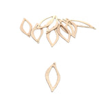 Stylized Leaf Charm (Gold Plated/Silver Plated) | Purity Beads