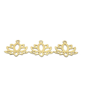 Little Lotus Charms (Gold Plated/Silver Plated and Gunmetal)  | Purity Beads