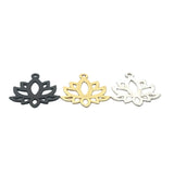 Little Lotus Charms (Gold Plated/Silver Plated and Gunmetal)  | Purity Beads