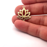 Little Lotus Charms (Gold Plated/Silver Plated and Gunmetal)  | Purity Beads