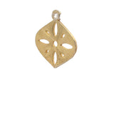 A Pack of  10  Pcs. Gold Finish And  Silver Plated  Betel leaf Charm /Pendent , E-coated, Brushed Finish,Handmade Finding .