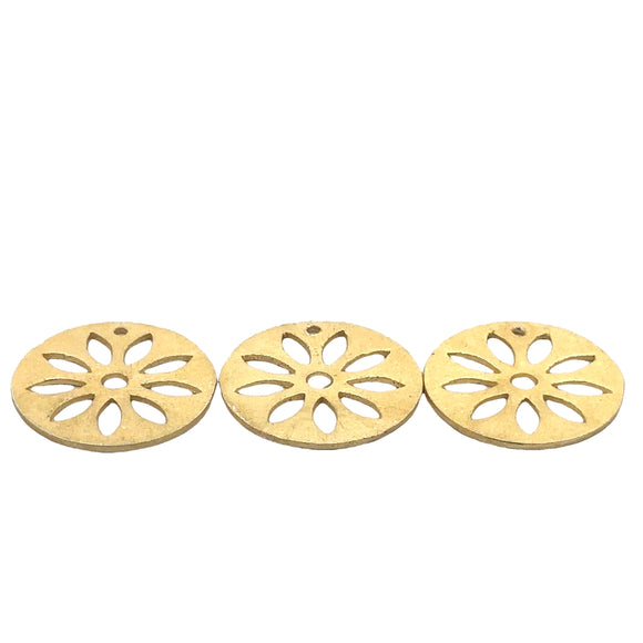 A bag of 10 Pcs Gold Finish ,and Silver Plated  E-coated, Handmade, Brushed Finish Charms sizes :20mm