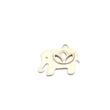 Elephant Shaped Charm Gold Finished/Silver Plated E-coated ,Brass Finish Finding.