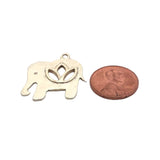 Elephant Shaped Charm Gold Finished/Silver Plated E-coated ,Brass Finish Finding.