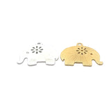 Elephant shaped Charms, Gold Finish,and Silver Plated  E-coated, Brushed Finish.