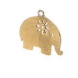 Elephant shaped Charms, Gold Finish,and Silver Plated  E-coated, Brushed Finish.