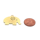 Elephant shaped Charms, Gold Finish,and Silver Plated  E-coated, Brushed Finish.