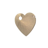 10pcs. Heart Shape Gold Finish, Brushed Finish, E-coated, one hole, Copper/Brass Findings, 25mm#G546