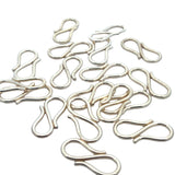 A Pack of 20 Pcs. of Hooks. Available in Two Colors. Gold Finish & Silver Plated. E-coated S hook, Made out of Copper/Brass. Size: 27mmX12mm