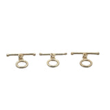 A Pack of 20 pieces of Decorated Toggles, E-Coated, Designer's Toggles 2 Colors Gold finish and Silver Plated.