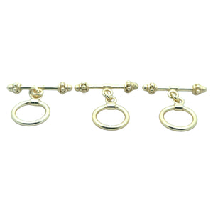 Decorated Toggles (Gold Finished/Silver Plated) | Purity Beads