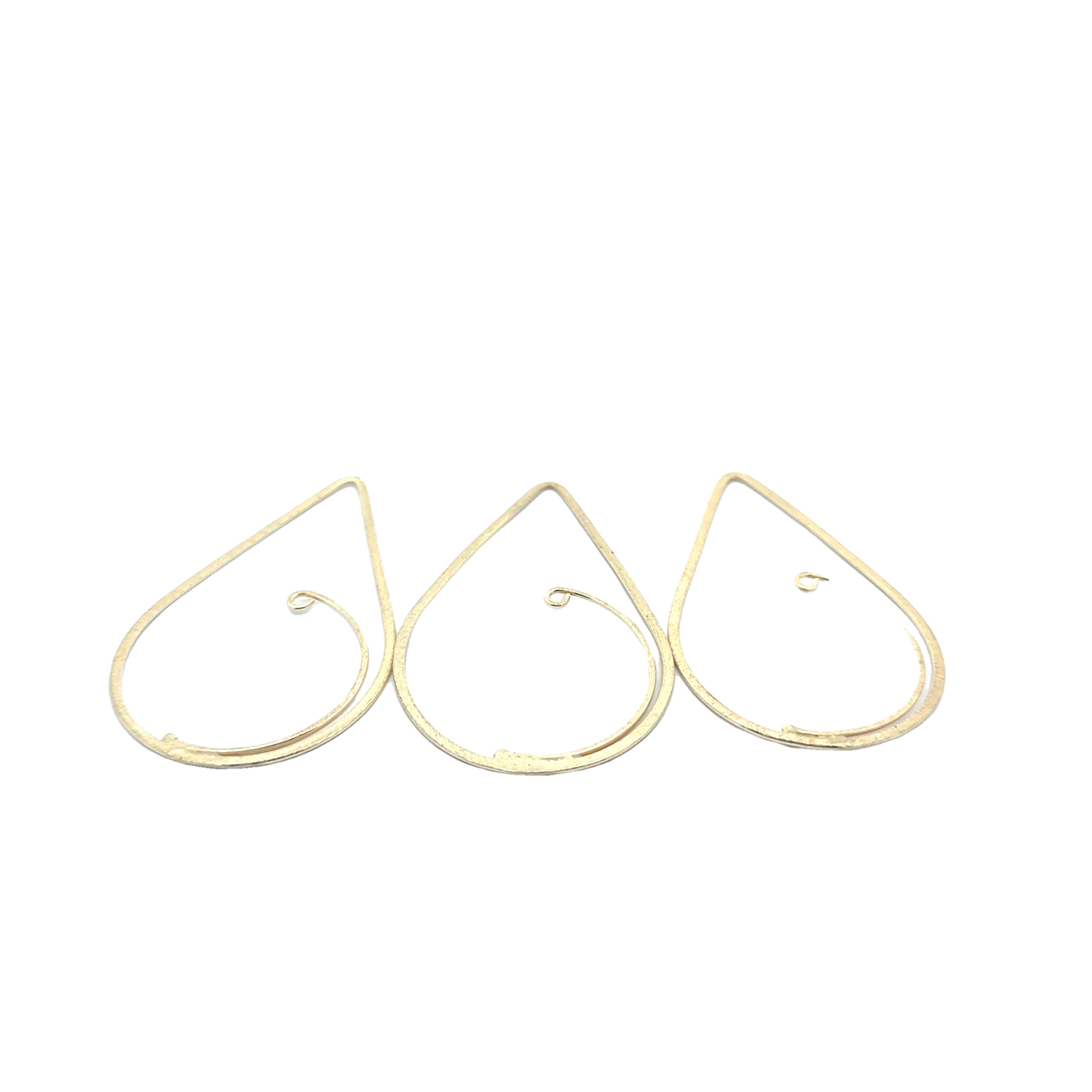 Large Tear Drop Finding Gold Finish & Silver Plated | Purity Beads ...